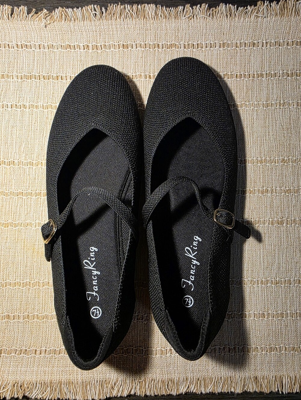 Mary Jane Flats Black Size 7.5